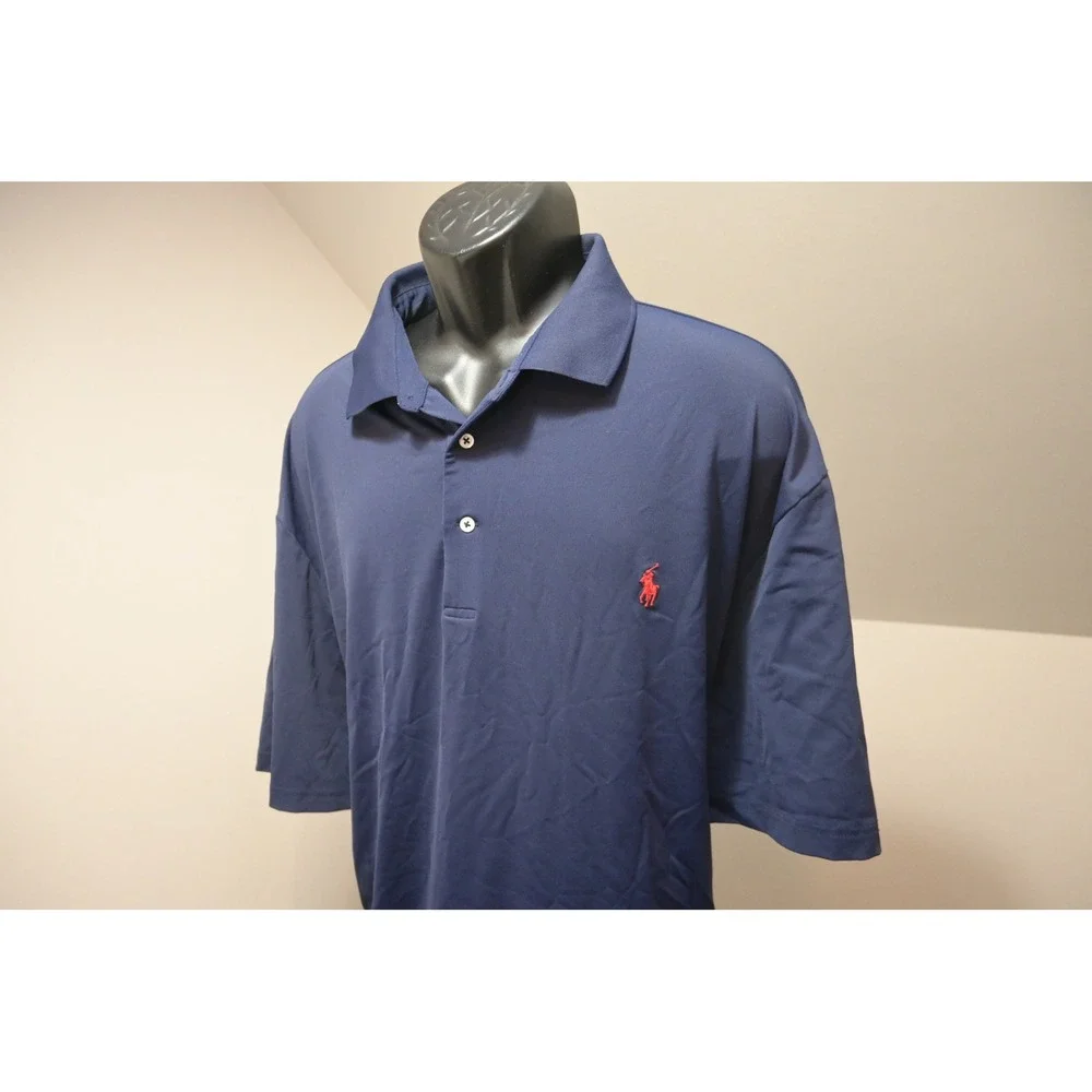 Polo Ralph Lauren Performance Golf Polo Shirt Mens 2XB Blue Short Sleeve Wicking